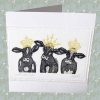 We Three Cows Christmas Card
